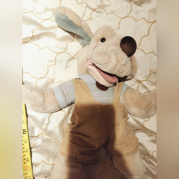 Vintage Wrinkles The Dog Hand Puppet Plush 1981 Ganzbros 16” Stuffed animal - Picture 7 of 9